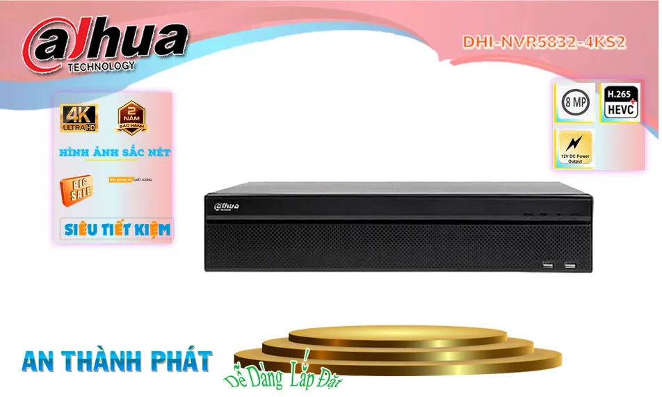 Đầu Ghi DHI-NVR5832-4KS2 Giá rẻ Đầu Ghi DHI-NVR5832-4KS2 Giá rẻ