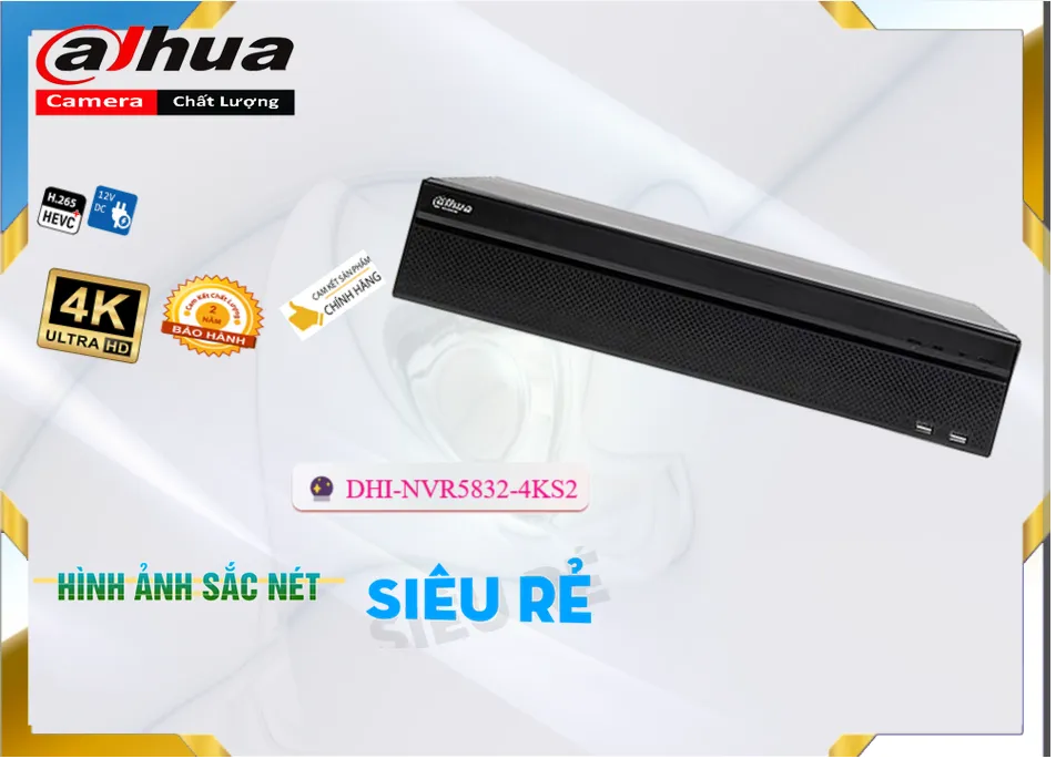 Đầu Ghi DHI-NVR5832-4KS2 Giá rẻ Đầu Ghi DHI-NVR5832-4KS2 Giá rẻ