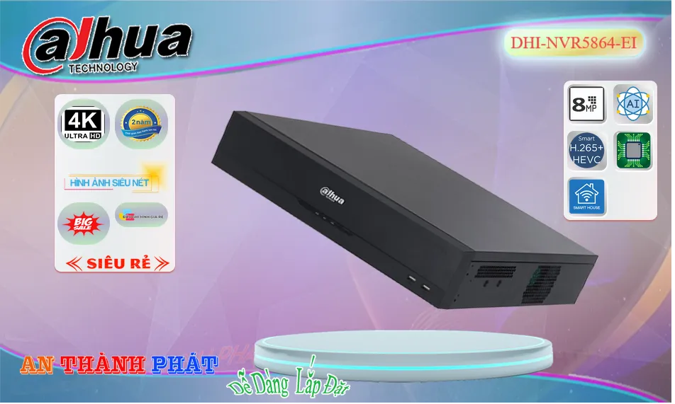 Đầu Thu KTS Dahua DHI-NVR5864-EI Công Nghệ Mới