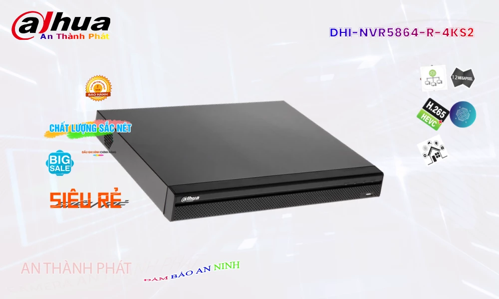 DHI-NVR5864-R-4KS2 Đầu Thu Dahua DHI-NVR5864-R-4KS2 Đầu Thu Dahua