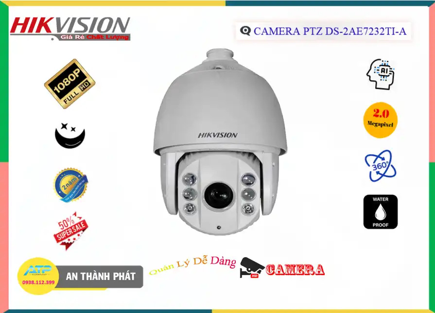Hikvision DS-2AE7232TI-A Sắc Nét Hikvision DS-2AE7232TI-A Sắc Nét