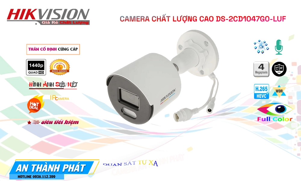 DS-2CD1047G0-LUF Camera HD IP Hikvision Chi phí phù hợp DS-2CD1047G0-LUF Camera HD IP Hikvision Chi phí phù hợp