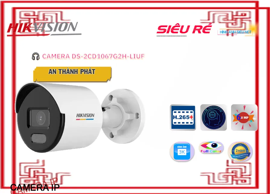 DS-2CD1067G2H-LIUF sắc nét Hikvision DS-2CD1067G2H-LIUF sắc nét Hikvision