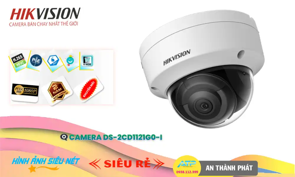 Hikvision DS-2CD1121G0-I Sắc Nét Hikvision DS-2CD1121G0-I Sắc Nét