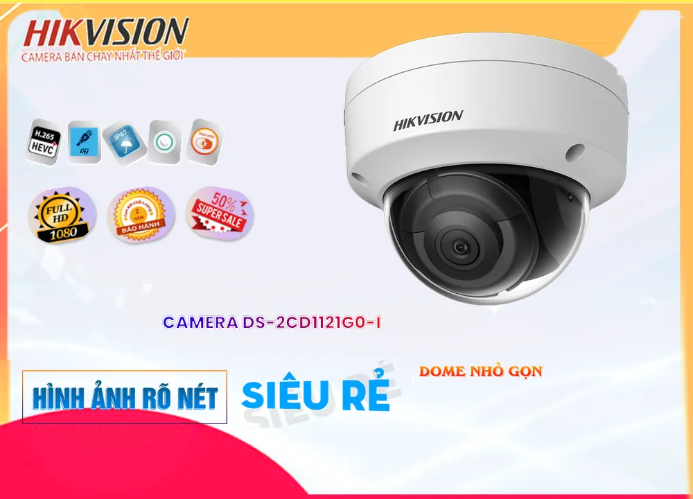 Hikvision DS-2CD1121G0-I Sắc Nét Hikvision DS-2CD1121G0-I Sắc Nét