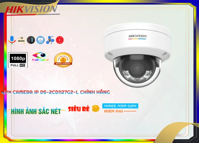 Camera Hikvision DS-2CD1127G2-L,DS-2CD1127G2-L Giá rẻ, Camera An Ninh  DS-2CD1127G2-L Giá rẻ nhất,DS-2CD1127G2-L HD IP  Tốt nhất,DS-2CD1127G2-L Chiết khấu cao,Bán Sỉ DS-2CD1127G2-L FULL HD 1080P 2.0 megapixel ,cửa hàng bán DS-2CD1127G2-L,DS-2CD1127G2-L Giá rẻ,DS-2CD1127G2-L Giá rẻ nhất