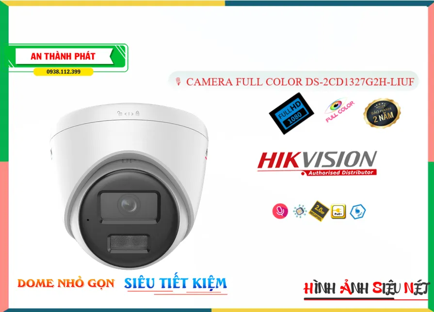 DS-2CD1327G2H-LIUF camera sắc nét Hikvision DS-2CD1327G2H-LIUF camera sắc nét Hikvision