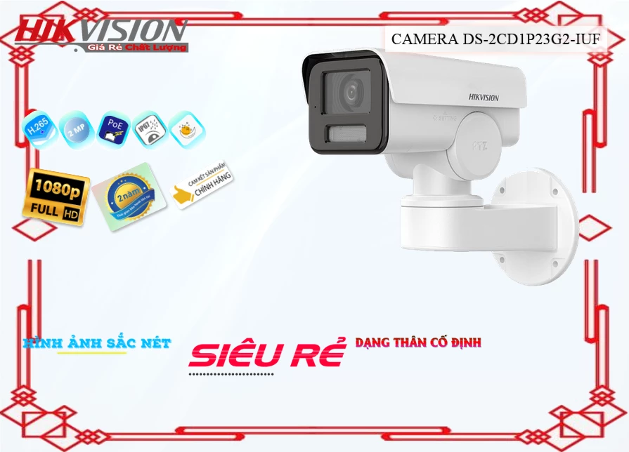 Camera Hikvision DS-2CD1P23G2-IUF Mẫu Đẹp Camera Hikvision DS-2CD1P23G2-IUF Mẫu Đẹp