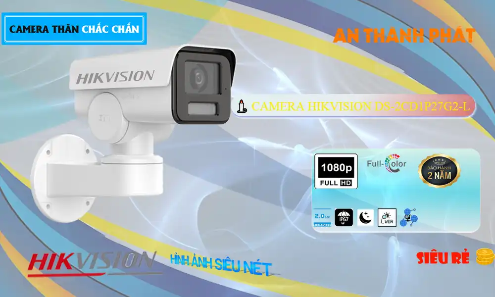 ➠ DS-2CD1P27G2-L sắc nét Hikvision ➠ DS-2CD1P27G2-L sắc nét Hikvision