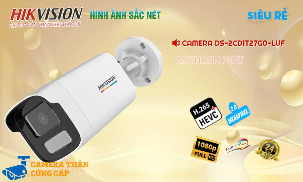 ✨ Camera Hikvision Sắt Nét DS-2CD1T27G0-LUF