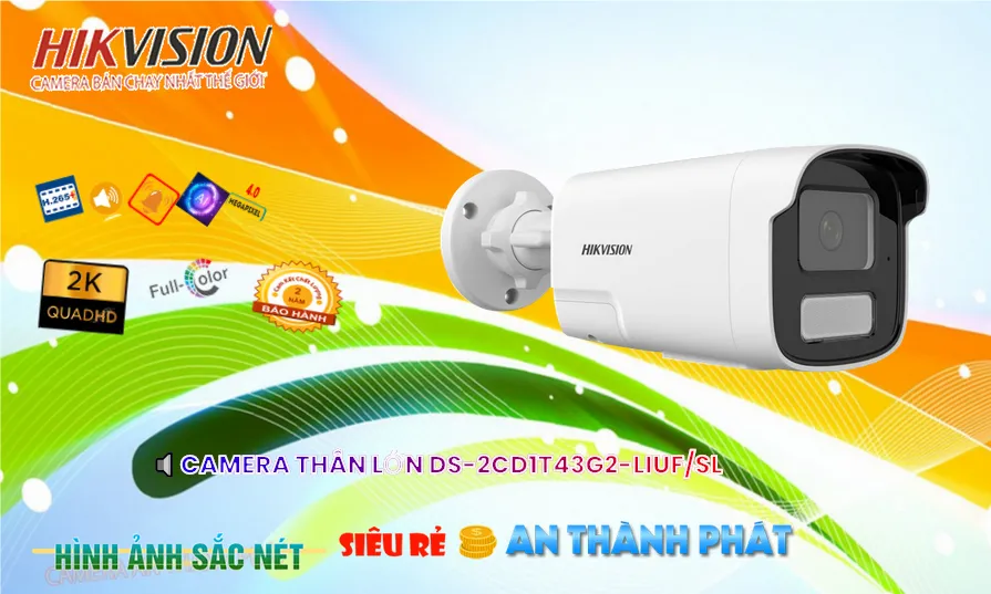 DS-2CD1T43G2-LIUF/SL sắc nét Hikvision