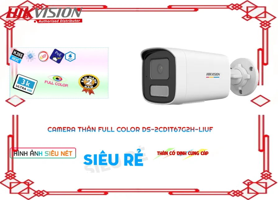 DS-2CD1T67G2H-LIUF camera sắc nét Hikvision ➠ DS-2CD1T67G2H-LIUF camera sắc nét Hikvision ➠