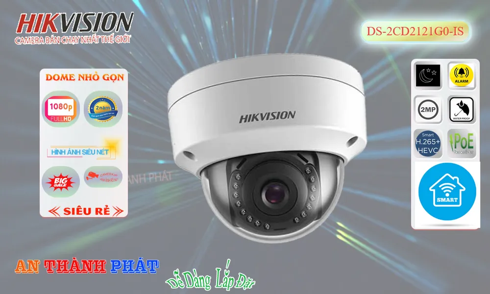 DS-2CD2121G0-IS Sắc Nét Hikvision ✪