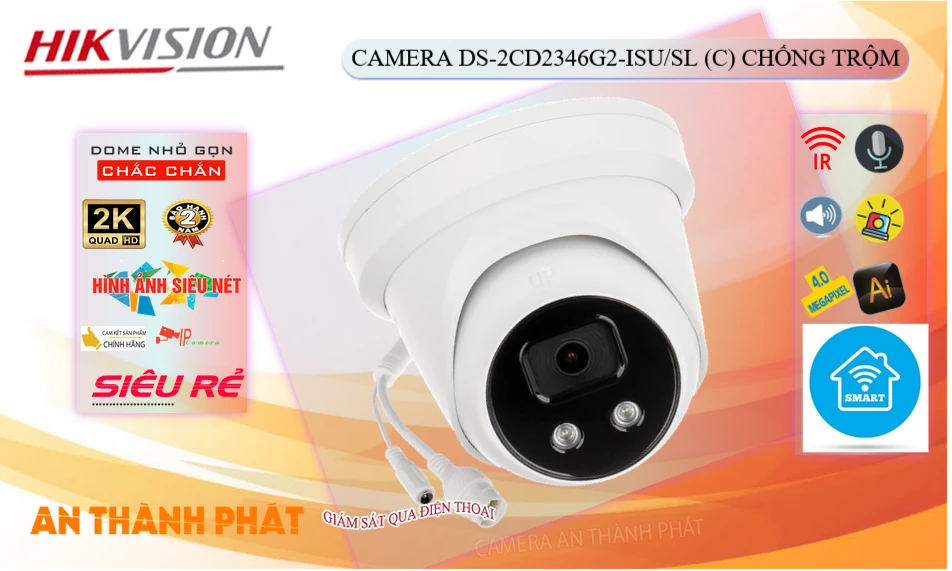 Camera DS-2CD2346G2-ISU/SL(C) Giá rẻ