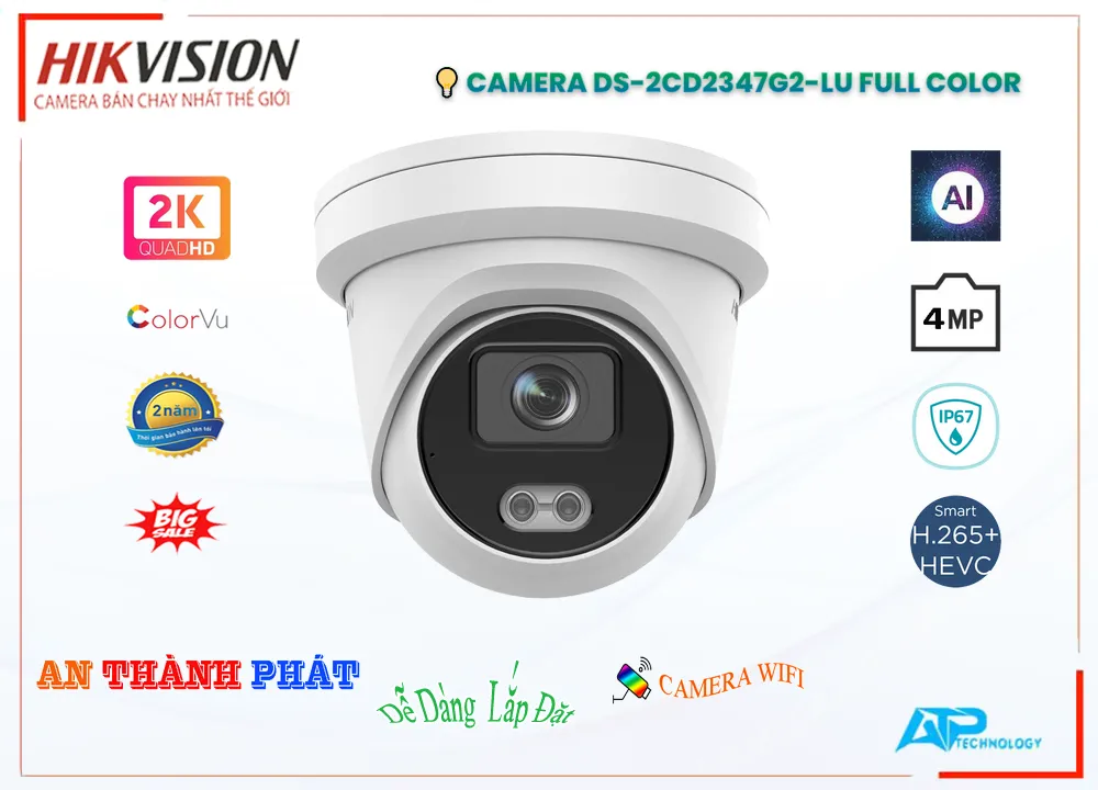Camera Hikvision DS-2CD2347G2-LU Tiết Kiệm Camera Hikvision DS-2CD2347G2-LU Tiết Kiệm