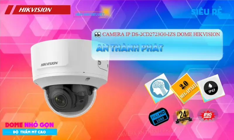 DS-2CD2723G0-IZS sắc nét Hikvision ➠ DS-2CD2723G0-IZS sắc nét Hikvision ➠