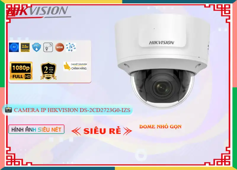 DS-2CD2723G0-IZS sắc nét Hikvision ➠ DS-2CD2723G0-IZS sắc nét Hikvision ➠