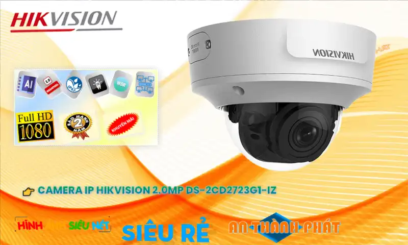 DS-2CD2723G1-IZ sắc nét Hikvision DS-2CD2723G1-IZ sắc nét Hikvision