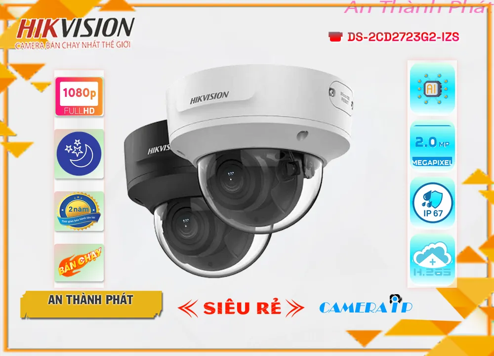✔️ DS-2CD2723G2-IZS Camera Hikvision Đang giảm giá ✔️ DS-2CD2723G2-IZS Camera Hikvision Đang giảm giá
