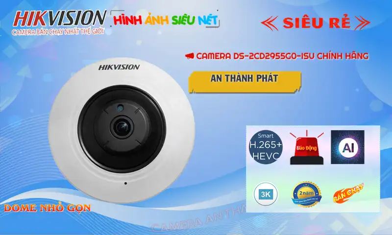 DS-2CD2955G0-ISU Camera Hikvision Thiết kế Đẹp