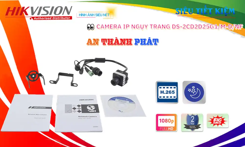Camera Hikvision Giá rẻ DS-2CD2D25G1/M-D/NF