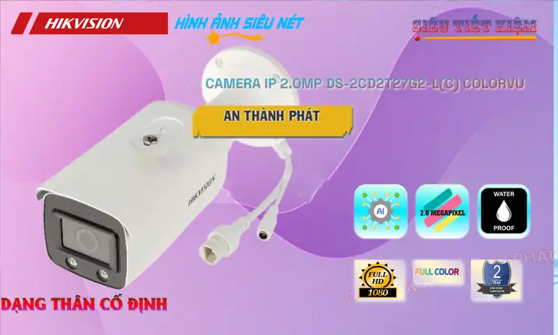 DS-2CD2T27G2-L(C) camera Hikvision ➠