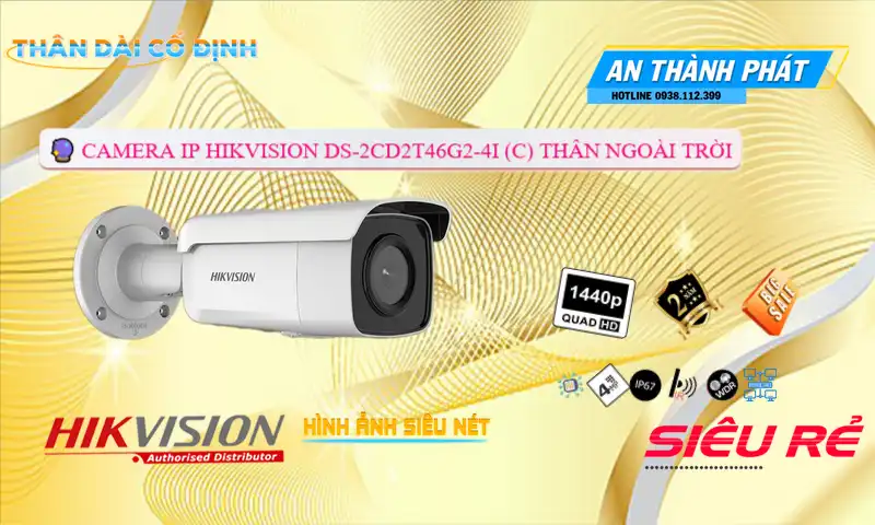 DS-2CD2T46G2-4I (C) sắc nét Hikvision