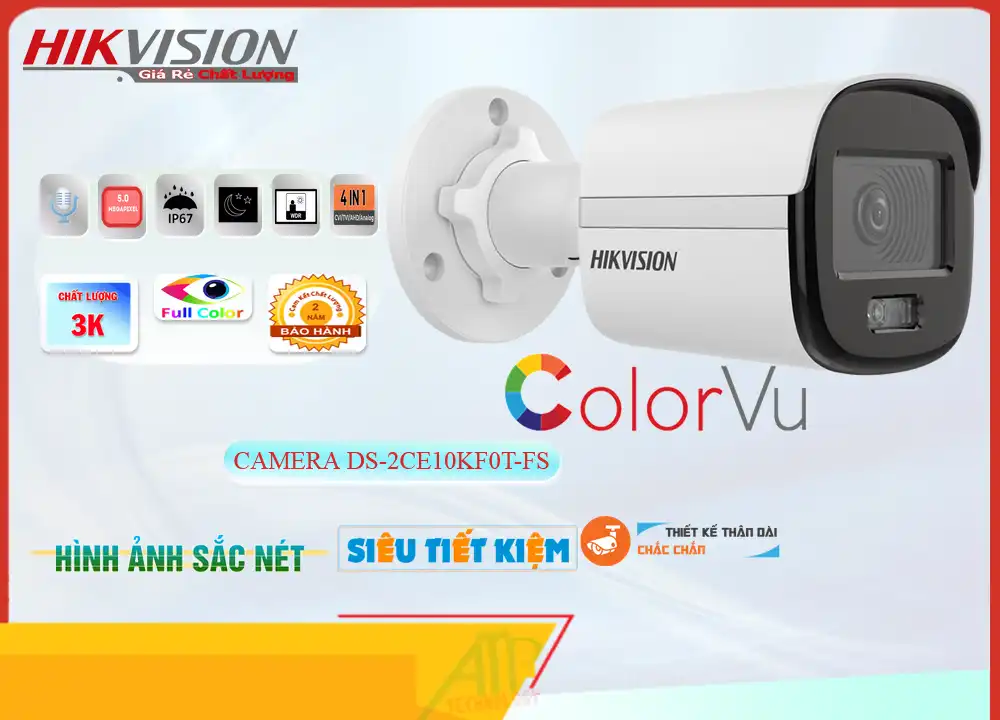 Camera Giá Rẻ Hikvision DS-2CE10KF0T-FS Chức Năng Cao Cấp Camera Giá Rẻ Hikvision DS-2CE10KF0T-FS Chức Năng Cao Cấp