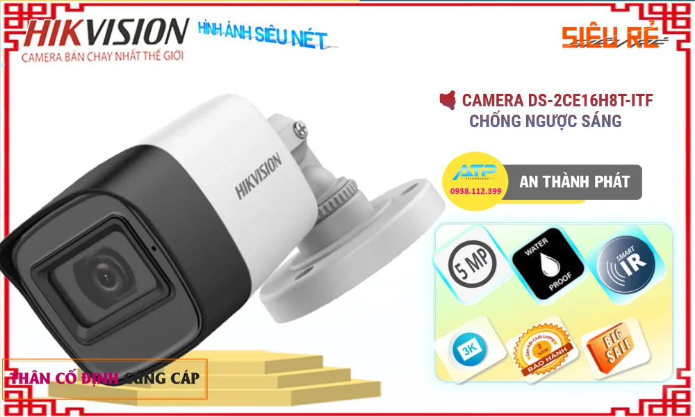 Camera Hikvision DS-2CE16H8T-ITF Tiết Kiệm Camera Hikvision DS-2CE16H8T-ITF Tiết Kiệm