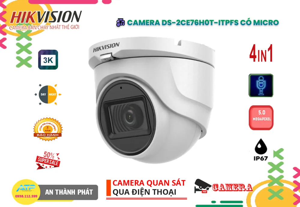 Hikvision DS-2CE76H0T-ITPFS Chiết khấu cao Hikvision DS-2CE76H0T-ITPFS Chiết khấu cao