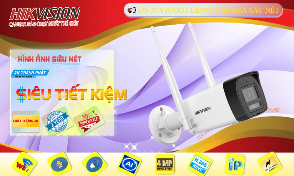 Camera Hikvision DS-2CV1043G2-LIDWF Tiết Kiệm Camera Hikvision DS-2CV1043G2-LIDWF Tiết Kiệm