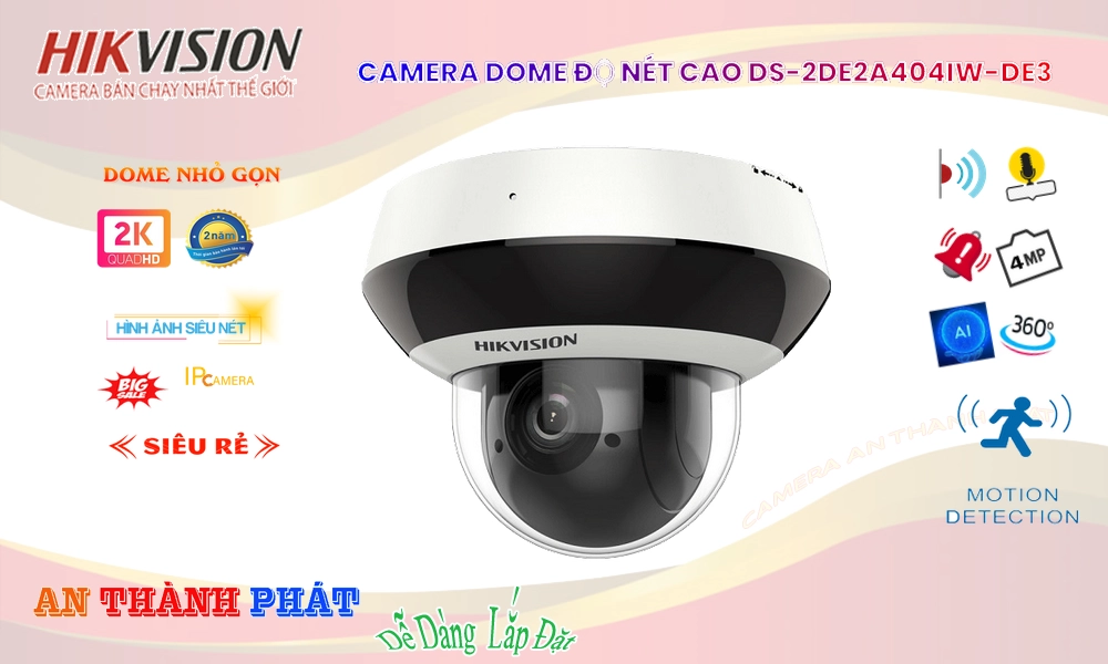 🌟👌 Camera Công Nghệ IP DS-2DE2A404IW-DE3/W Hikvision 🌟👌 Camera Công Nghệ IP DS-2DE2A404IW-DE3/W Hikvision