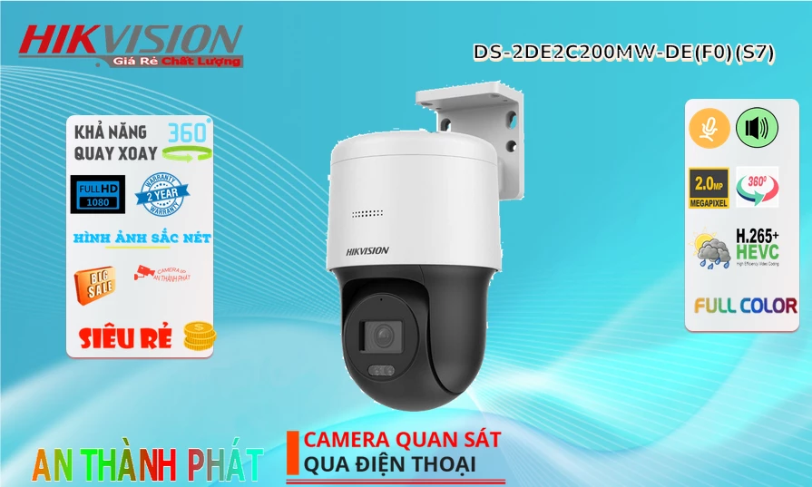 Camera Hikvision DS-2DE2C200MW-DE(F0)(S7)