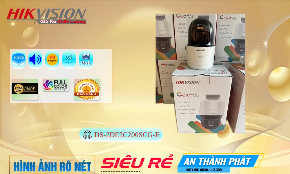 Camera Hikvision Thiết kế Đẹp DS-2DE2C200SCG-E