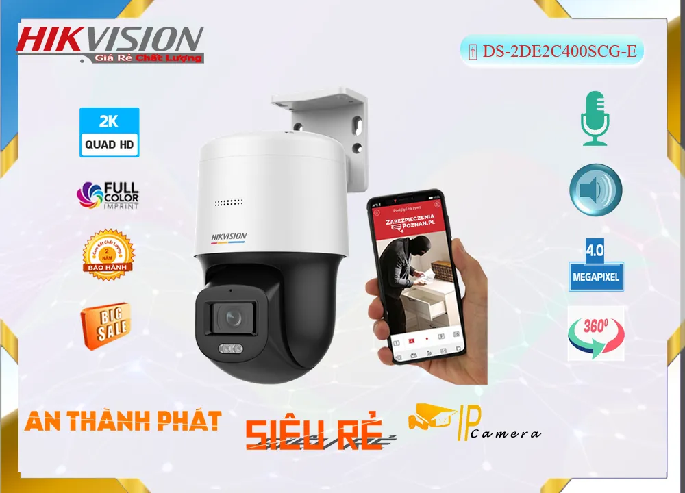 DS-2DE2C400SCG-E Camera Hikvision Chức Năng Cao Cấp