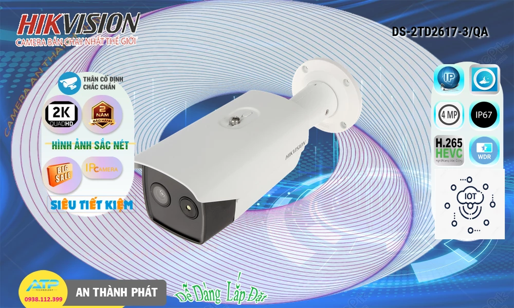Camera Hikvision Thiết kế Đẹp DS-2TD2617-3/QA Camera Hikvision Thiết kế Đẹp DS-2TD2617-3/QA