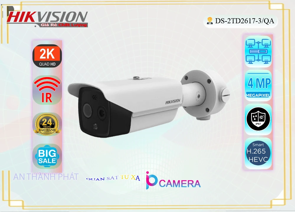 Camera Hikvision Thiết kế Đẹp DS-2TD2617-3/QA Camera Hikvision Thiết kế Đẹp DS-2TD2617-3/QA