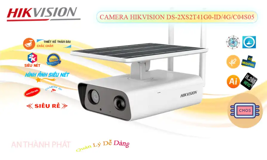 Camera Giá Rẻ Hikvision DS-2XS2T41G0-ID/4G/C04S05 Chức Năng Cao Cấp Camera Giá Rẻ Hikvision DS-2XS2T41G0-ID/4G/C04S05 Chức Năng Cao Cấp