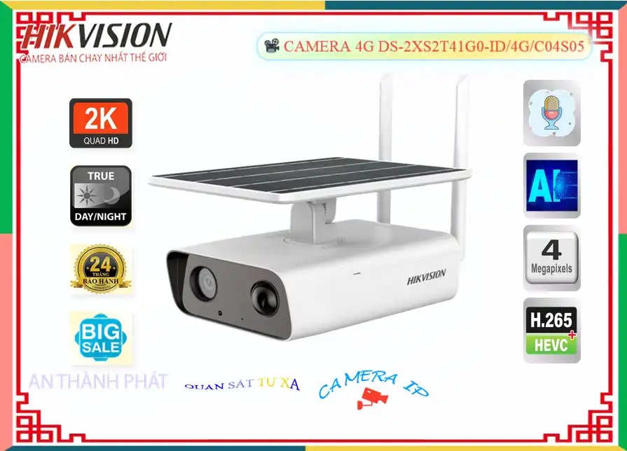 Camera Giá Rẻ Hikvision DS-2XS2T41G0-ID/4G/C04S05 Chức Năng Cao Cấp Camera Giá Rẻ Hikvision DS-2XS2T41G0-ID/4G/C04S05 Chức Năng Cao Cấp