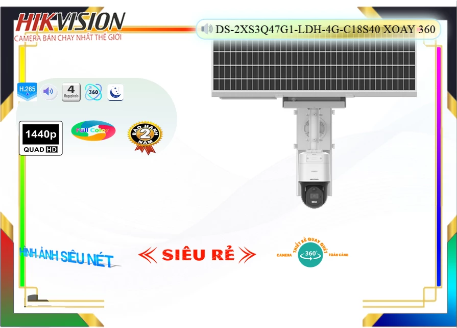 DS-2XS3Q47G1-LDH/4G/C18S40 Camera Thiết kế Đẹp Hikvision DS-2XS3Q47G1-LDH/4G/C18S40 Camera Thiết kế Đẹp Hikvision