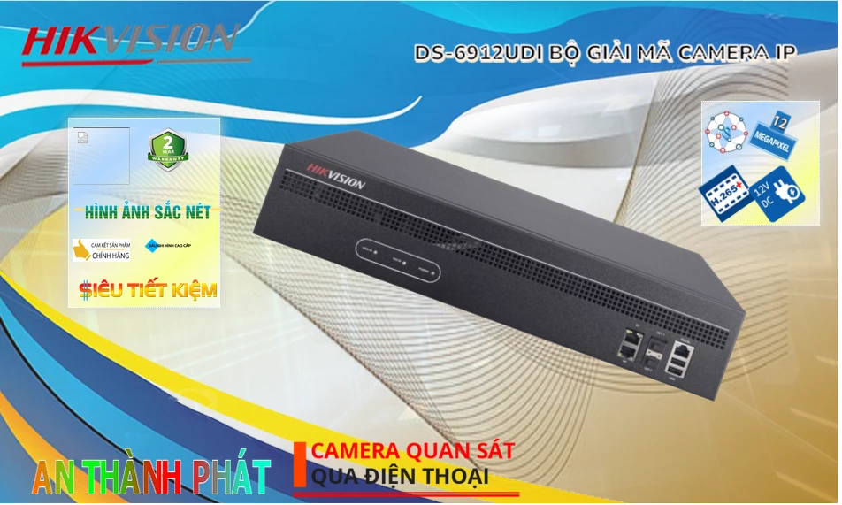 Đầu Ghi Camera Hikvision DS-6912UDI Tiết Kiệm