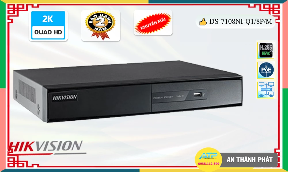 Đầu Ghi DS-7108NI-Q1/8P/M Công Nghệ Mới Đầu Ghi DS-7108NI-Q1/8P/M Công Nghệ Mới