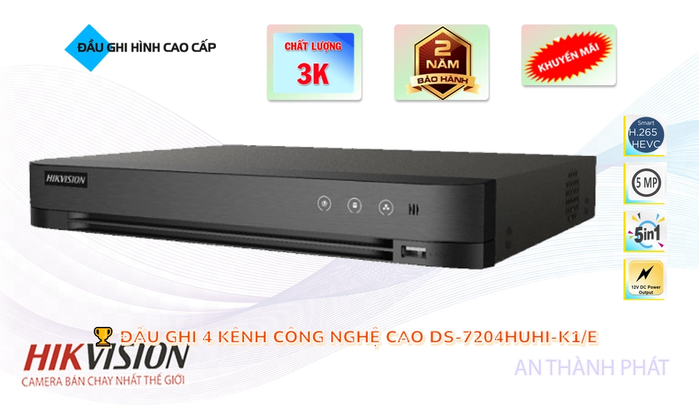 DS-7204HUHI-K1/E Đầu Thu Hikvision