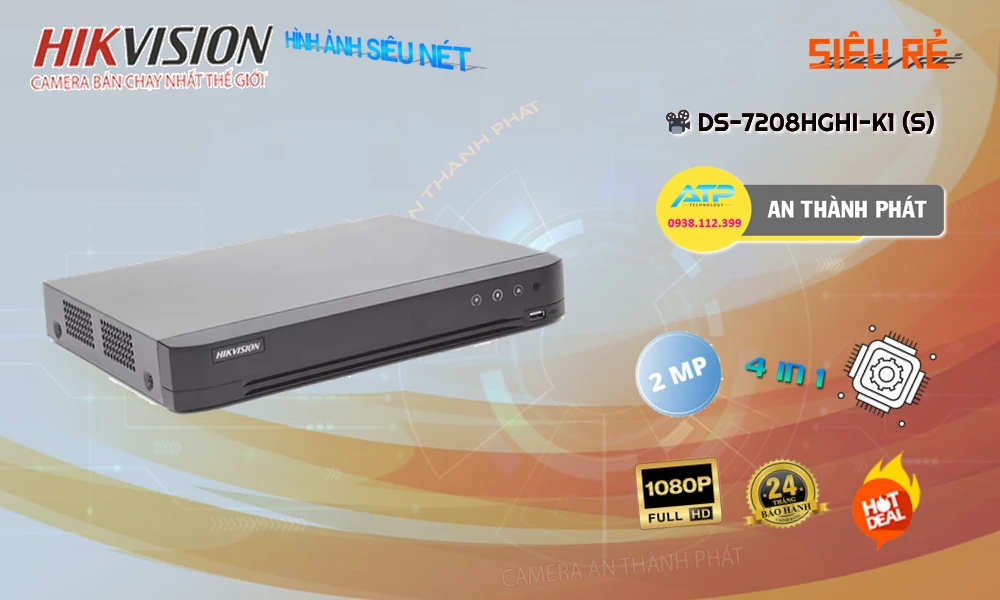 DS-7208HGHI-K1(S) Sắc Nét Hikvision ✅