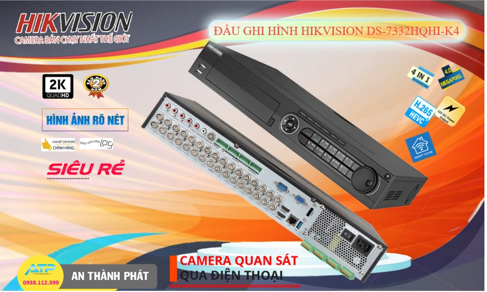 DS-7332HQHI-K4 Đầu ghi Camera Hikvision DS-7332HQHI-K4 Đầu ghi Camera Hikvision