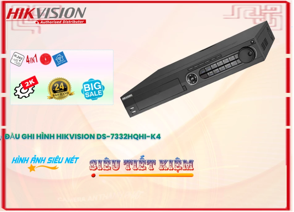 DS-7332HQHI-K4 Đầu ghi Camera Hikvision DS-7332HQHI-K4 Đầu ghi Camera Hikvision