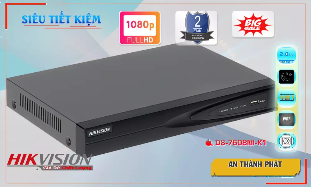 Đầu Ghi Hikvision DS-7608NI-K1 Đầu Ghi Hikvision DS-7608NI-K1