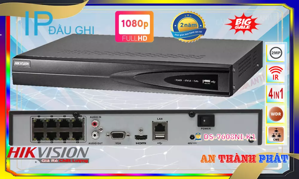 Đầu Ghi Hikvision DS-7608NI-K1 Đầu Ghi Hikvision DS-7608NI-K1