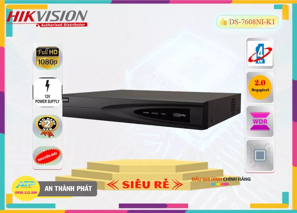 Đầu Ghi Hikvision DS-7608NI-K1 Đầu Ghi Hikvision DS-7608NI-K1