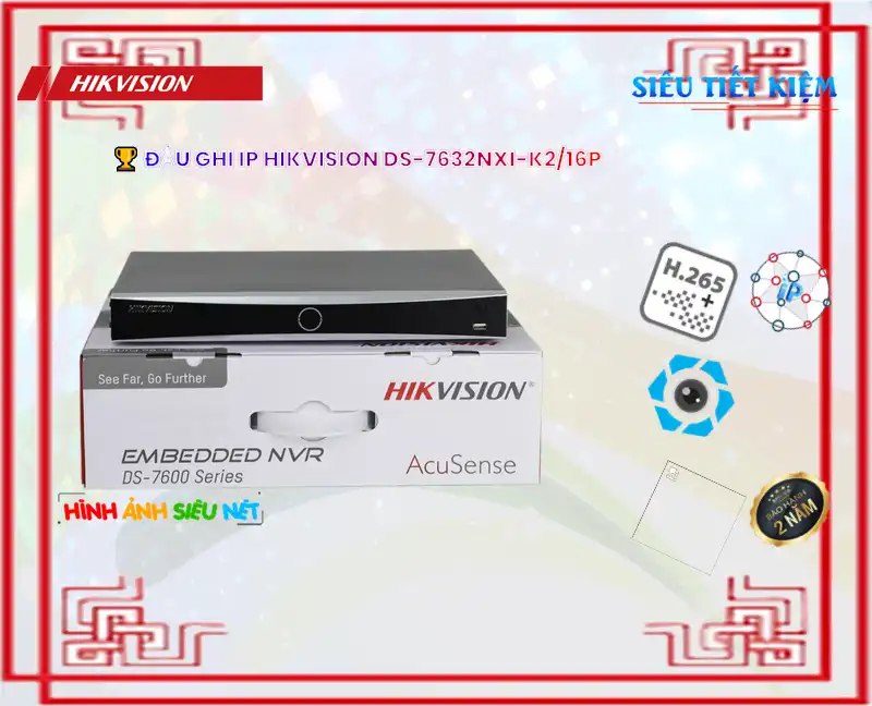 DS-7632NXI-K2/16P sắc nét Hikvision DS-7632NXI-K2/16P sắc nét Hikvision